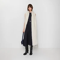 Alpaca Wool Blend Scarf in Alpine white | Burberry® Official