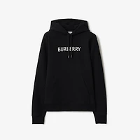 Logo Cotton Hoodie in Black - Men | Burberry® Official