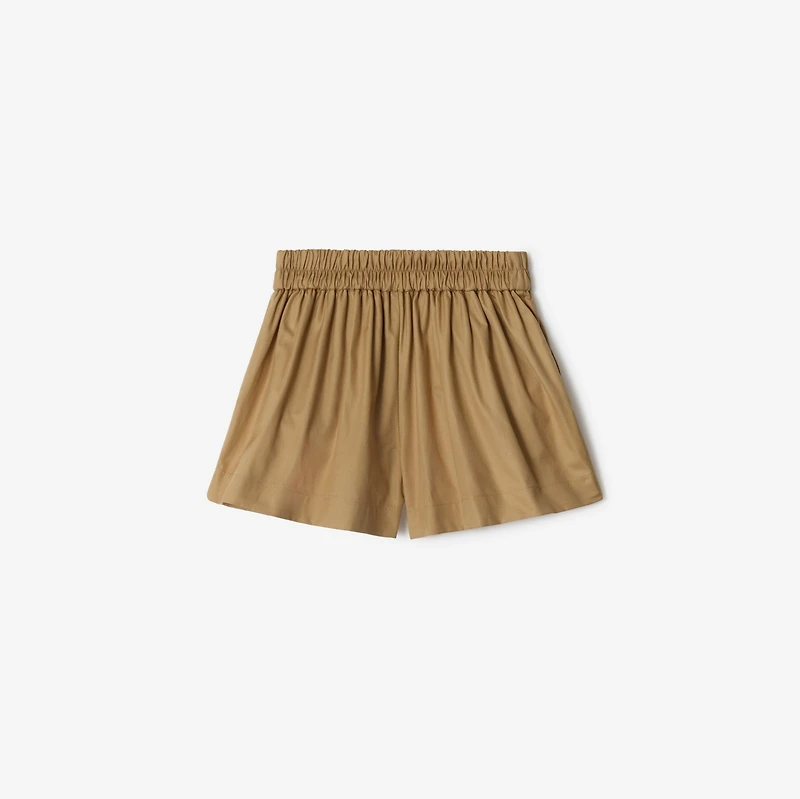 Check Cotton Shorts in Sand beige | Burberry® Official