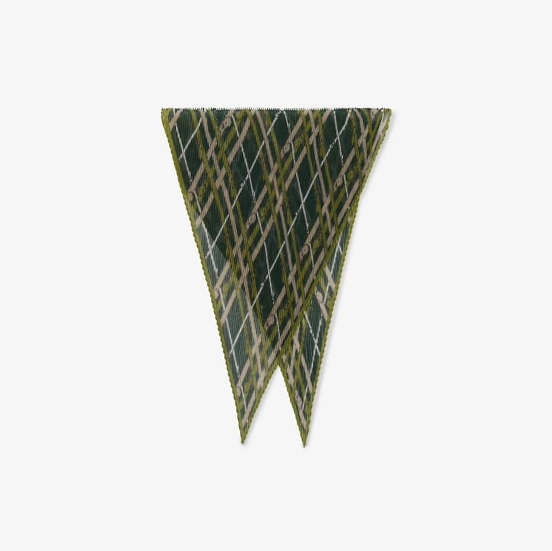 Belt Check Silk Chiffon Scarf in Spruce green | Burberry® Official