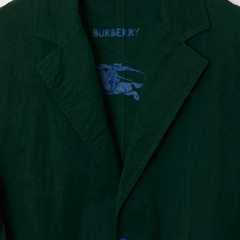 Nylon Tailored Jacket in Ivy - Men | Burberry® Official