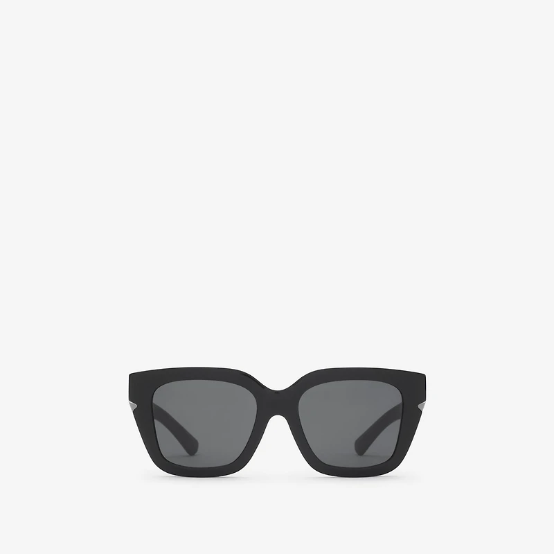 Inlaid Check Square Sunglasses in Black - Women | Burberry® Official