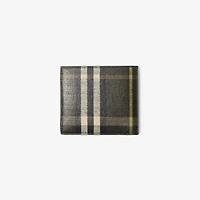 Check Bifold Wallet in Thicket green - Men | Burberry® Official