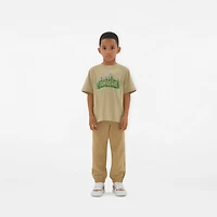 Daisy Logo Cotton T-shirt in Hunter | Burberry® Official