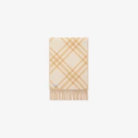 Check Cashmere Scarf in Sand beige | Burberry® Official