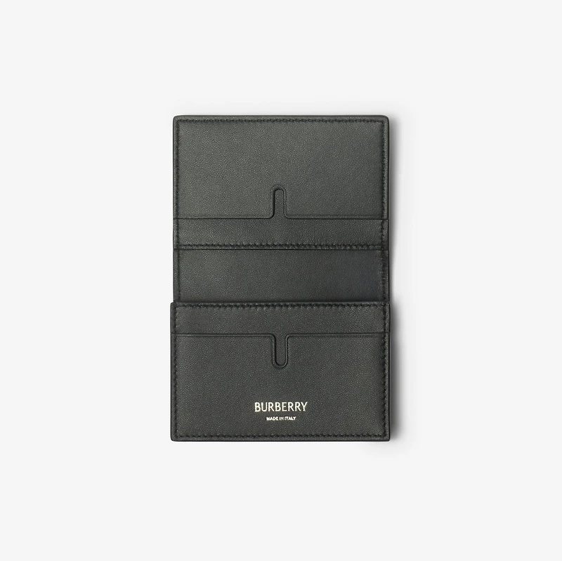 Check Folding Card Case in Midnight - Men, Cotton, Linen | Burberry® Official