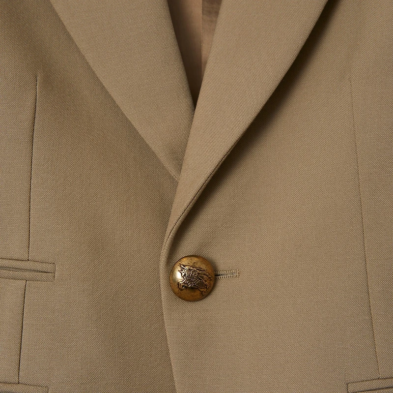 Wool Tailored Jacket in Puddle - Women | Burberry® Official