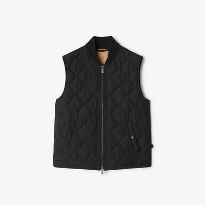 Quilted Nylon Gilet in Black - Men | Burberry® Official