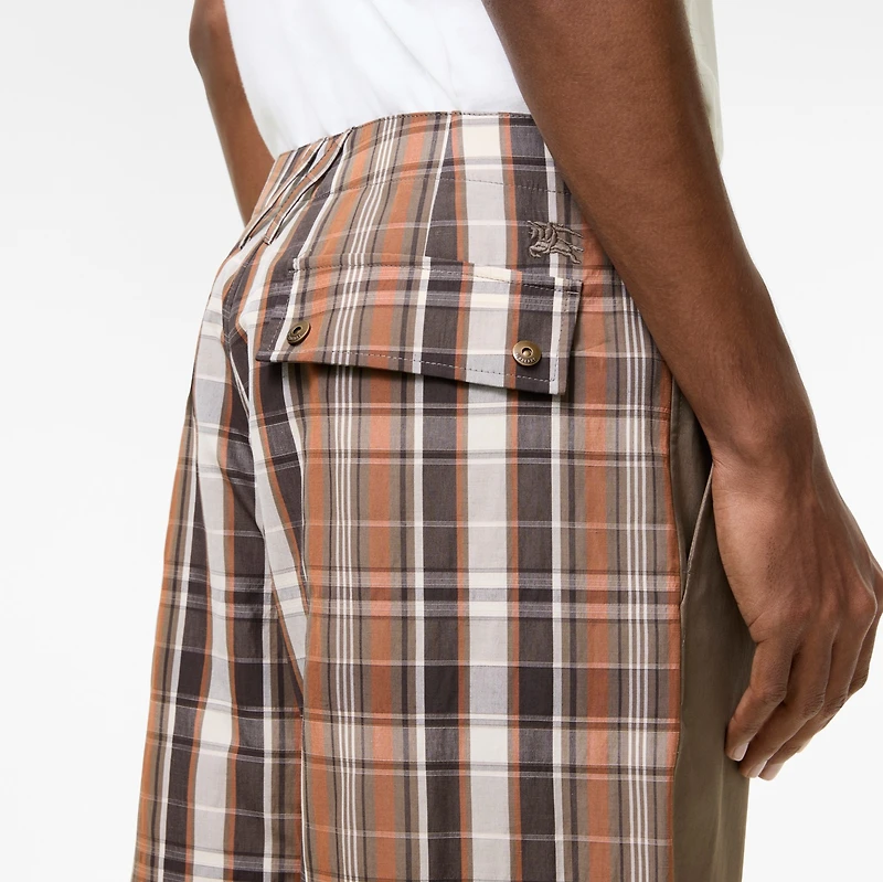 Check Tropical Gabardine Chinos in Finch brown - Men | Burberry® Official