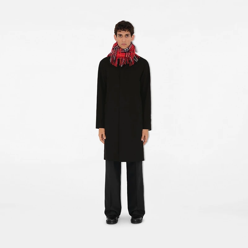 Check Cashmere Happy Scarf in Currant | Burberry® Official