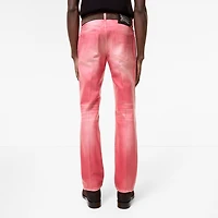 Slim Coated Jeans in Cherry pink - Men, Cotton | Burberry® Official