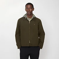 Reversible Check Cotton Jacket in Marsh green - Men | Burberry® Official