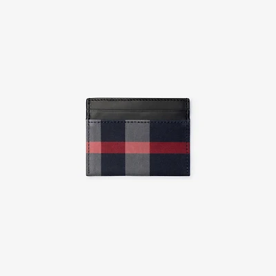 Check Card Case in Navy/grey - Men | Burberry® Official