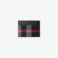 Check Card Case in Navy/grey - Men | Burberry® Official