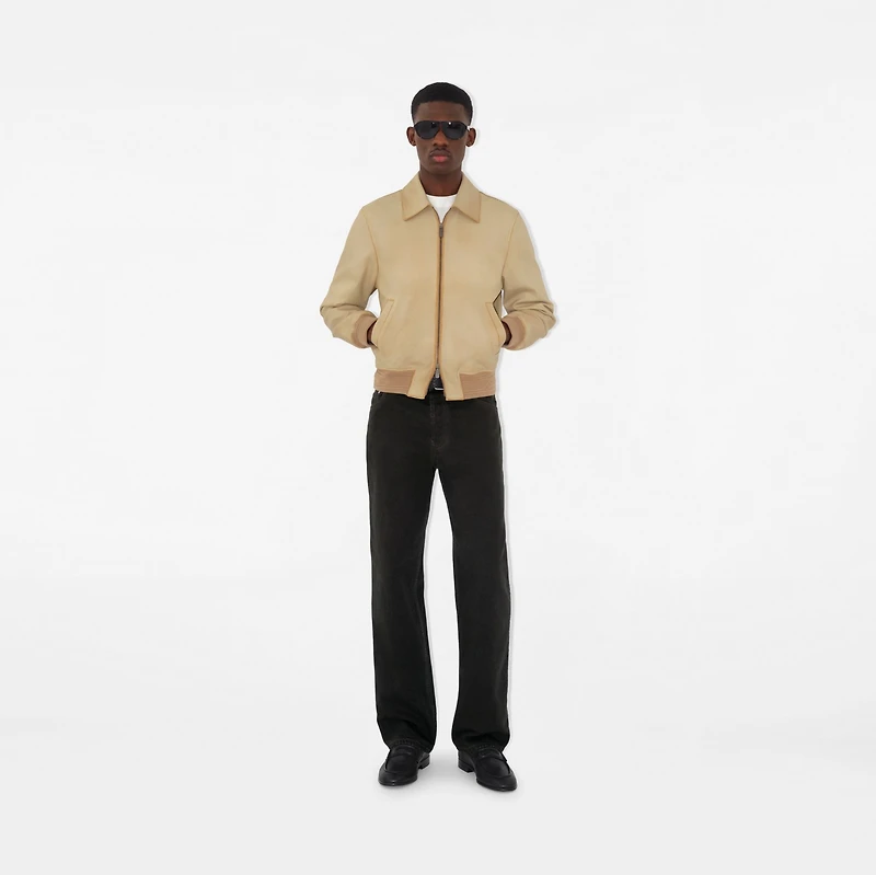 Leather Pearl Loafers in Black - Men | Burberry® Official