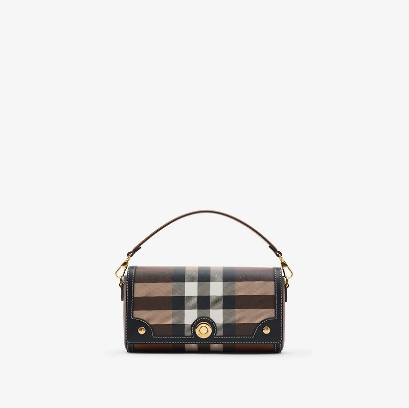 Top Handle Note Bag in Dark birch brown - Women | Burberry® Official