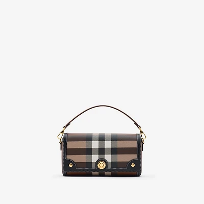 Top Handle Note Bag in Dark birch brown - Women | Burberry® Official