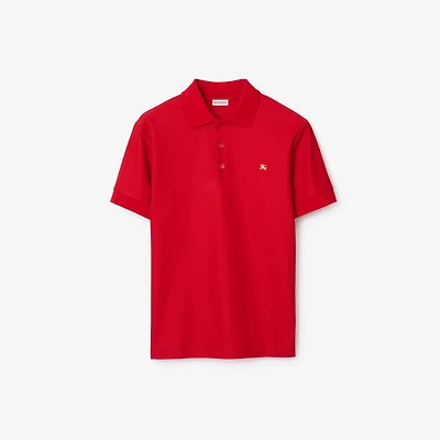 Metal EKD Cotton Polo Shirt in Crayon red - Men | Burberry® Official