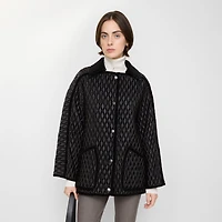 Quilted Nylon Floriston Jacket in Black - Women | Burberry® Official