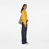 Satin Hooded Trench Jacket in Pear - Women, Nylon | Burberry® Official