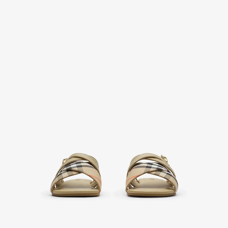 Check Sandals in Sand beige - Children | Burberry® Official