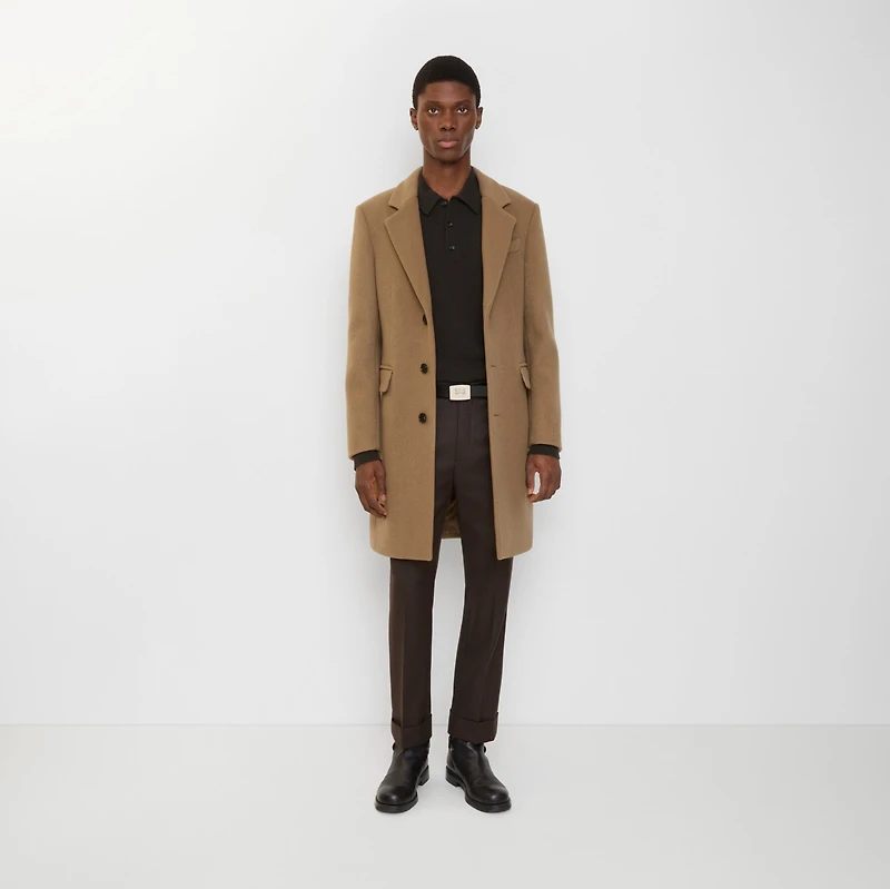 Wool Tailored Coat in Fawn beige - Men | Burberry® Official