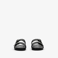 Leather Urchin Sandals in Black - Men | Burberry® Official
