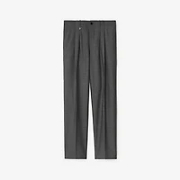Wool Tailored Trousers in Gull grey/trip grey - Men | Burberry® Official
