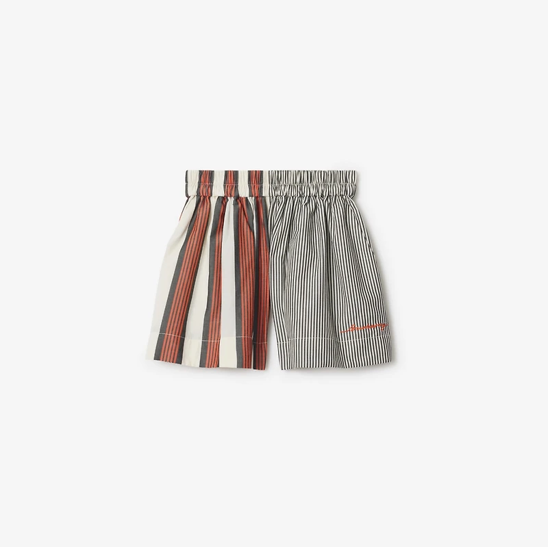 Striped Cotton Shorts in Multicolour | Burberry® Official