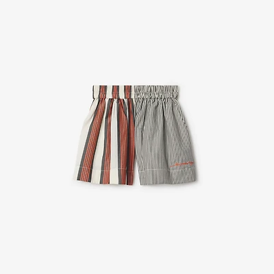 Striped Cotton Shorts in Multicolour | Burberry® Official