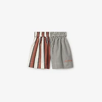 Striped Cotton Shorts in Multicolour | Burberry® Official