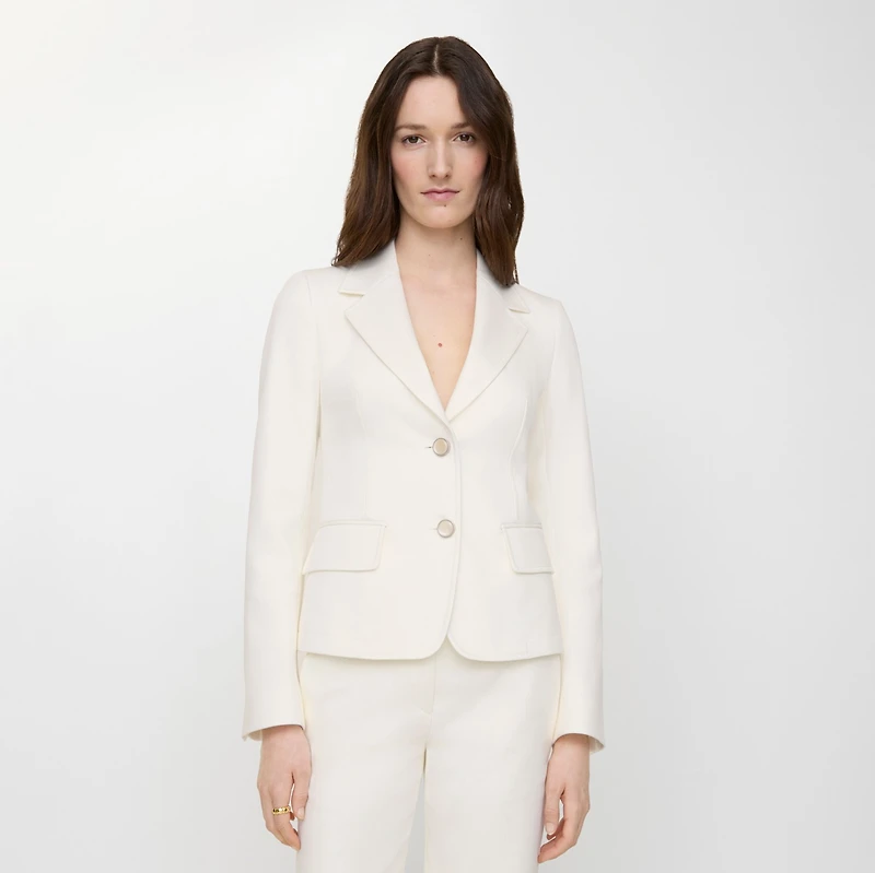 Cotton Tailored Jacket in Seashell white - Women | Burberry® Official