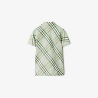 Check Cotton Shirt in Breeze | Burberry® Official