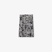 Pleated Daisy Silk Skirt in Black - Women | Burberry® Official