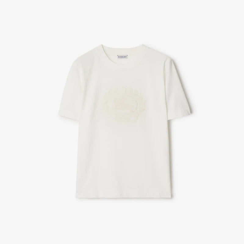 EKD Cotton T-shirt in Chalk - Women | Burberry® Official