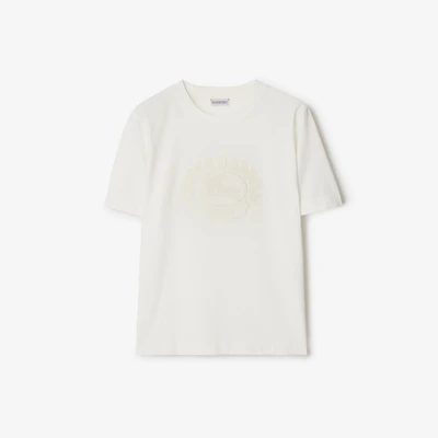 EKD Cotton T-shirt in Chalk - Women | Burberry® Official