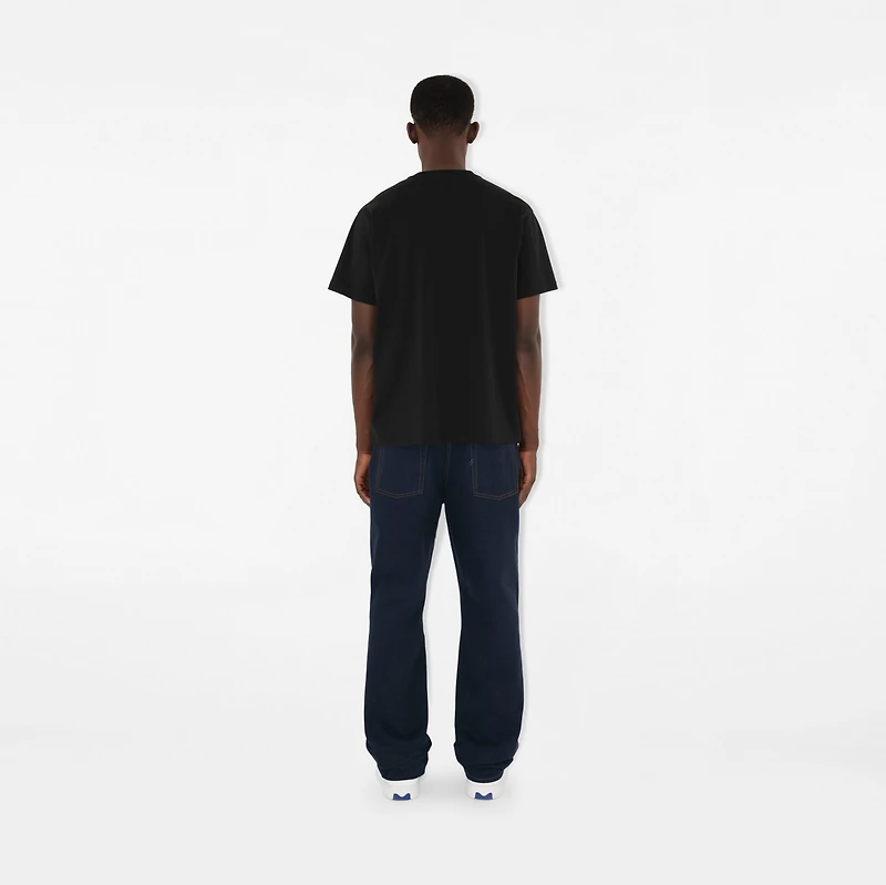 Logo Cotton T-shirt in Black - Men | Burberry® Official