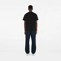 Logo Cotton T-shirt in Black - Men | Burberry® Official
