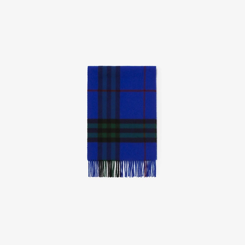 Check Cashmere Scarf in Knight blue | Burberry® Official
