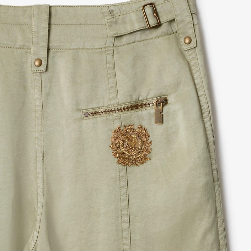 Lyocell Tailored Trousers in Skylark - Women | Burberry® Official