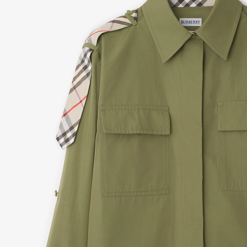 Cotton Poplin Shirt in Wreath - Women | Burberry® Official