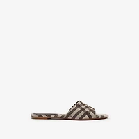 Check Sloane Slides​ in Light beige - Women | Burberry® Official