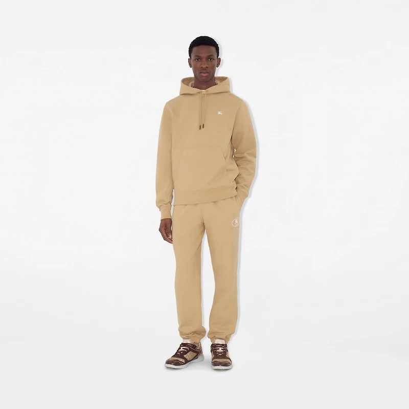 Knight Stamp Cotton Hoodie in Flax beige - Men | Burberry® Official
