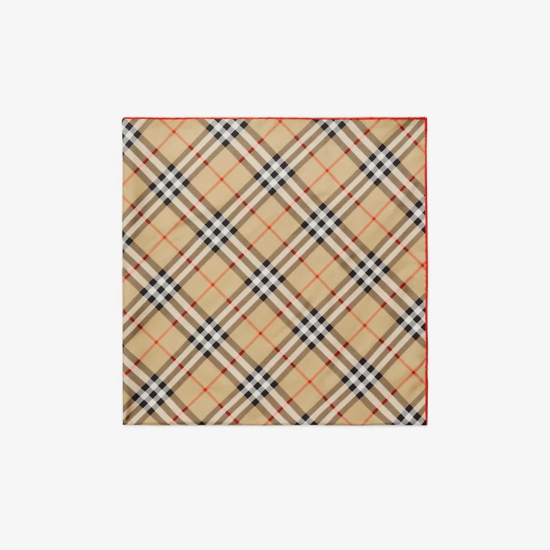 Check Silk Scarf in Sand | Burberry® Official