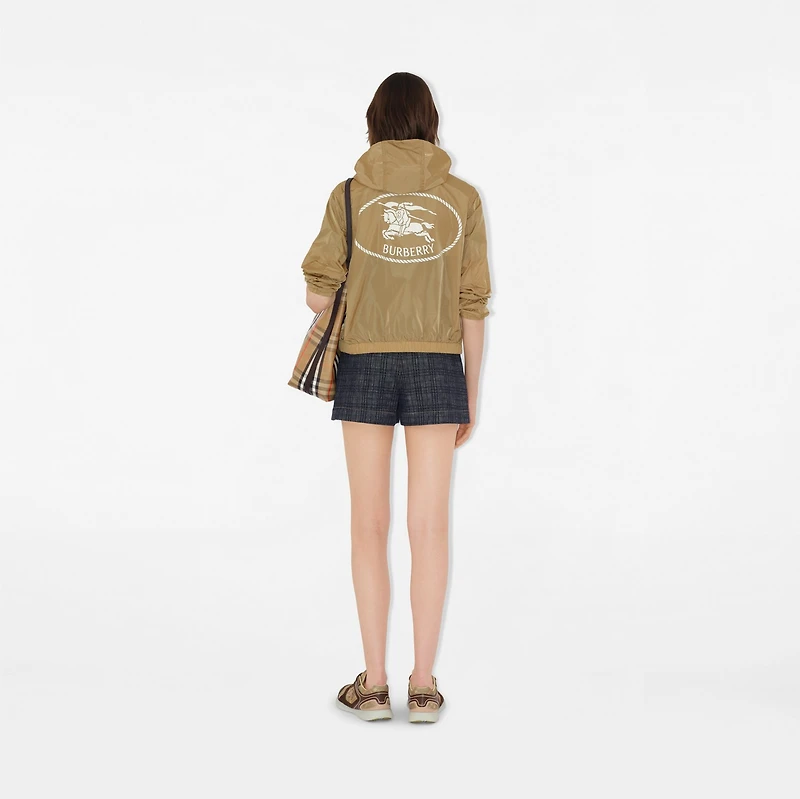 Knight Stamp Nylon Jacket in Flax - Women | Burberry® Official