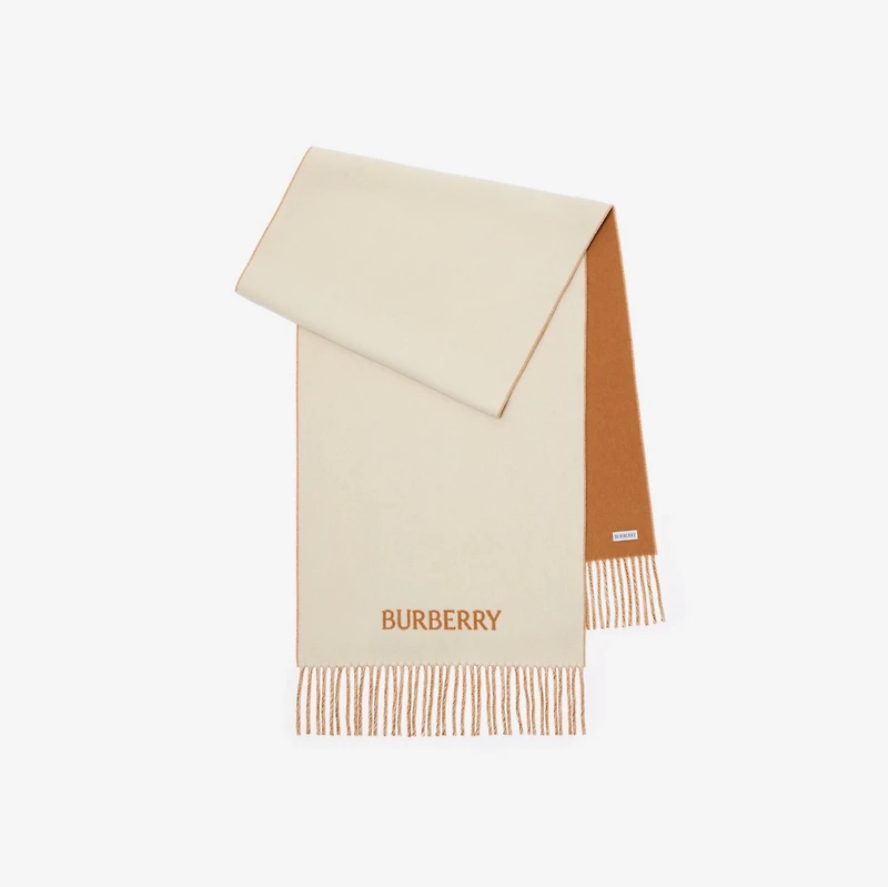 Reversible EKD Cashmere Scarf in Pebble white | Burberry® Official