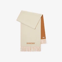 Reversible EKD Cashmere Scarf in Pebble white | Burberry® Official