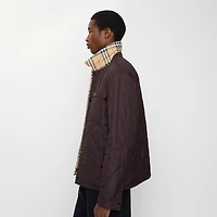 Reversible Quilted Nylon Overshirt in Clove brown - Men | Burberry® Official