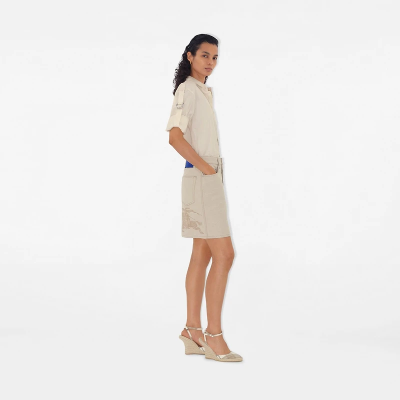 Regular Fit Silk Blend Shirt in Off white - Women | Burberry® Official