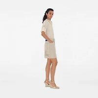 Regular Fit Silk Blend Shirt in Off white - Women | Burberry® Official